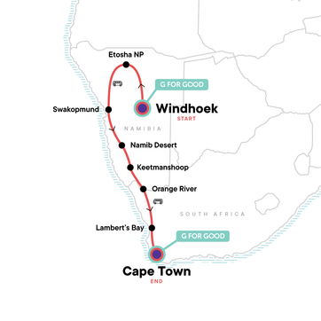 itinerary map