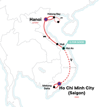 itinerary map