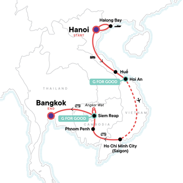 itinerary map