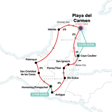 itinerary map