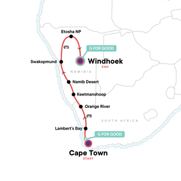 itinerary map