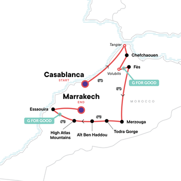 itinerary map