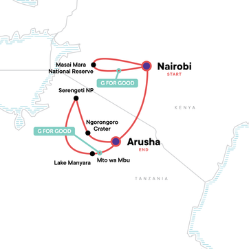 itinerary map