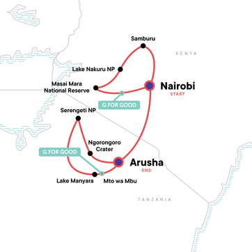 itinerary map