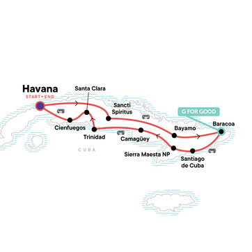 itinerary map