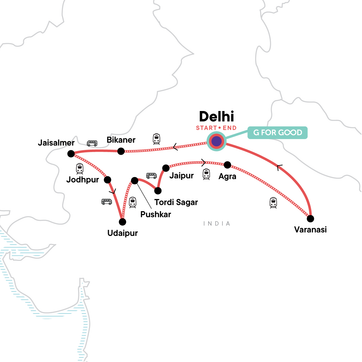 itinerary map