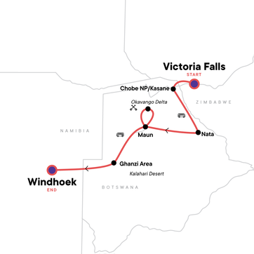 itinerary map