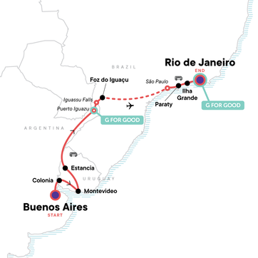 itinerary map