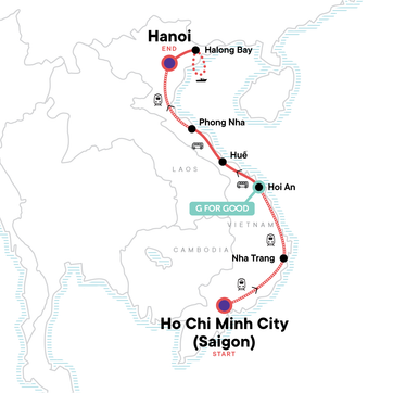 itinerary map