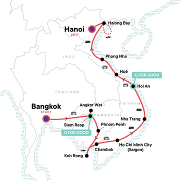 itinerary map