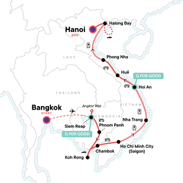 itinerary map