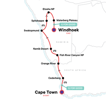 itinerary map