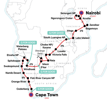 itinerary map