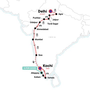 itinerary map