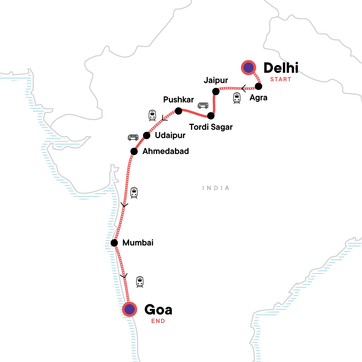 itinerary map