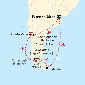 itinerary map