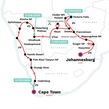 itinerary map