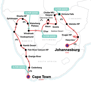itinerary map