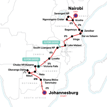 itinerary map