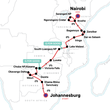 itinerary map