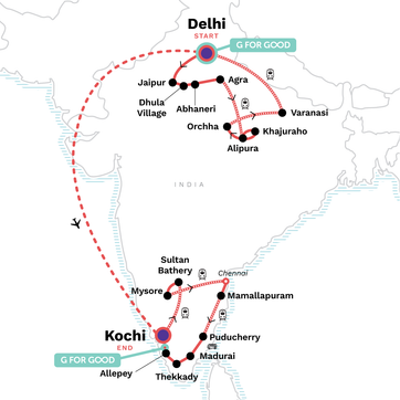 itinerary map