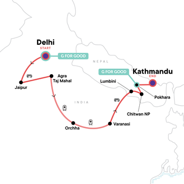 itinerary map