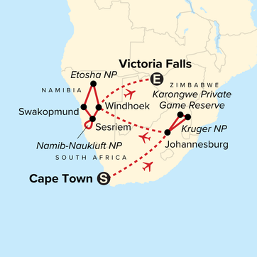 itinerary map