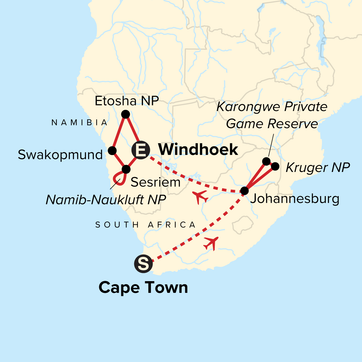 itinerary map