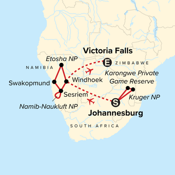itinerary map