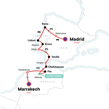 itinerary map
