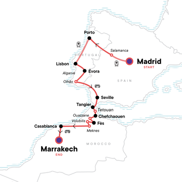 itinerary map