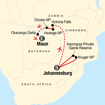 itinerary map
