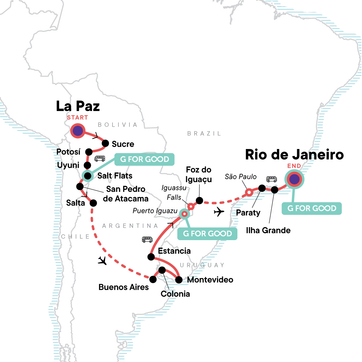 itinerary map