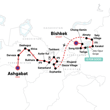 itinerary map