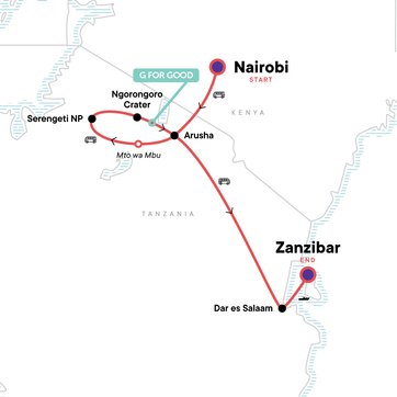 itinerary map