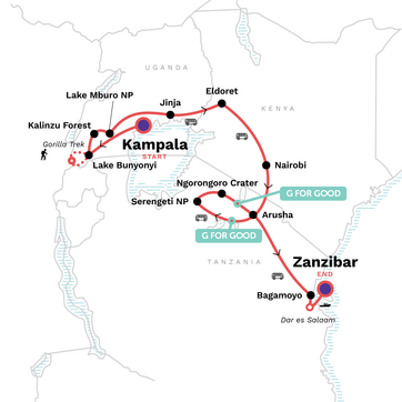 itinerary map