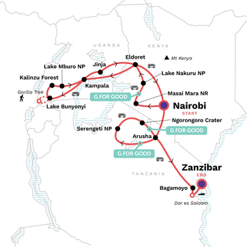 itinerary map