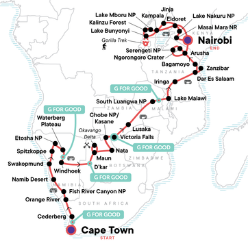 itinerary map