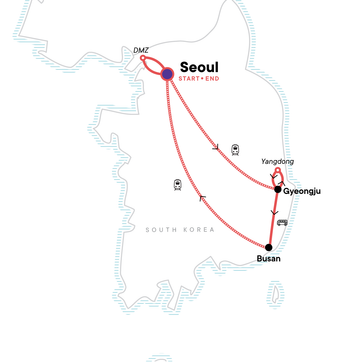 itinerary map