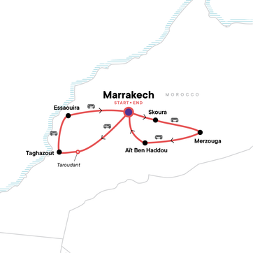 itinerary map
