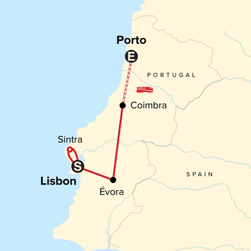 itinerary map