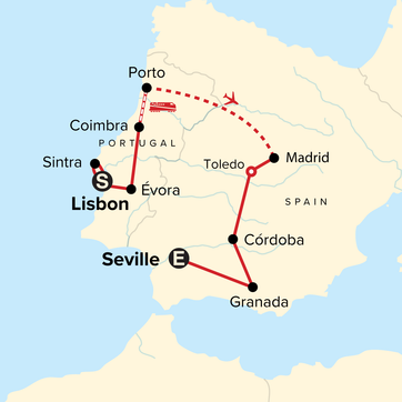 itinerary map