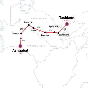 itinerary map