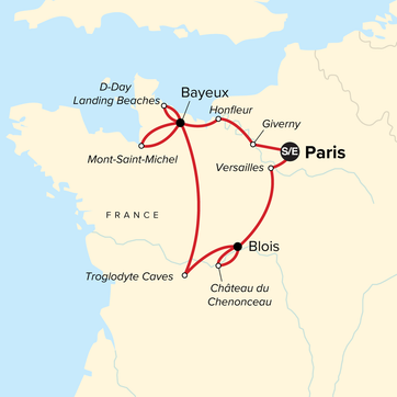 itinerary map