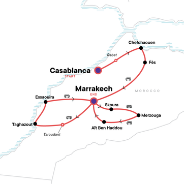 itinerary map