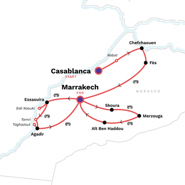 itinerary map