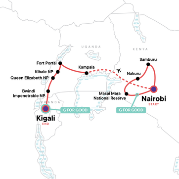 itinerary map