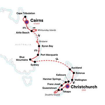 itinerary map