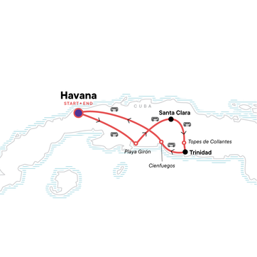 itinerary map