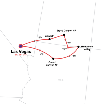 itinerary map